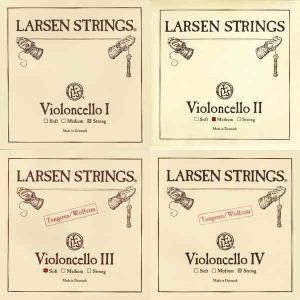 Larsen Original Cello Saiten Satz (A/D/ Chromstahl + G/C Wolfram)